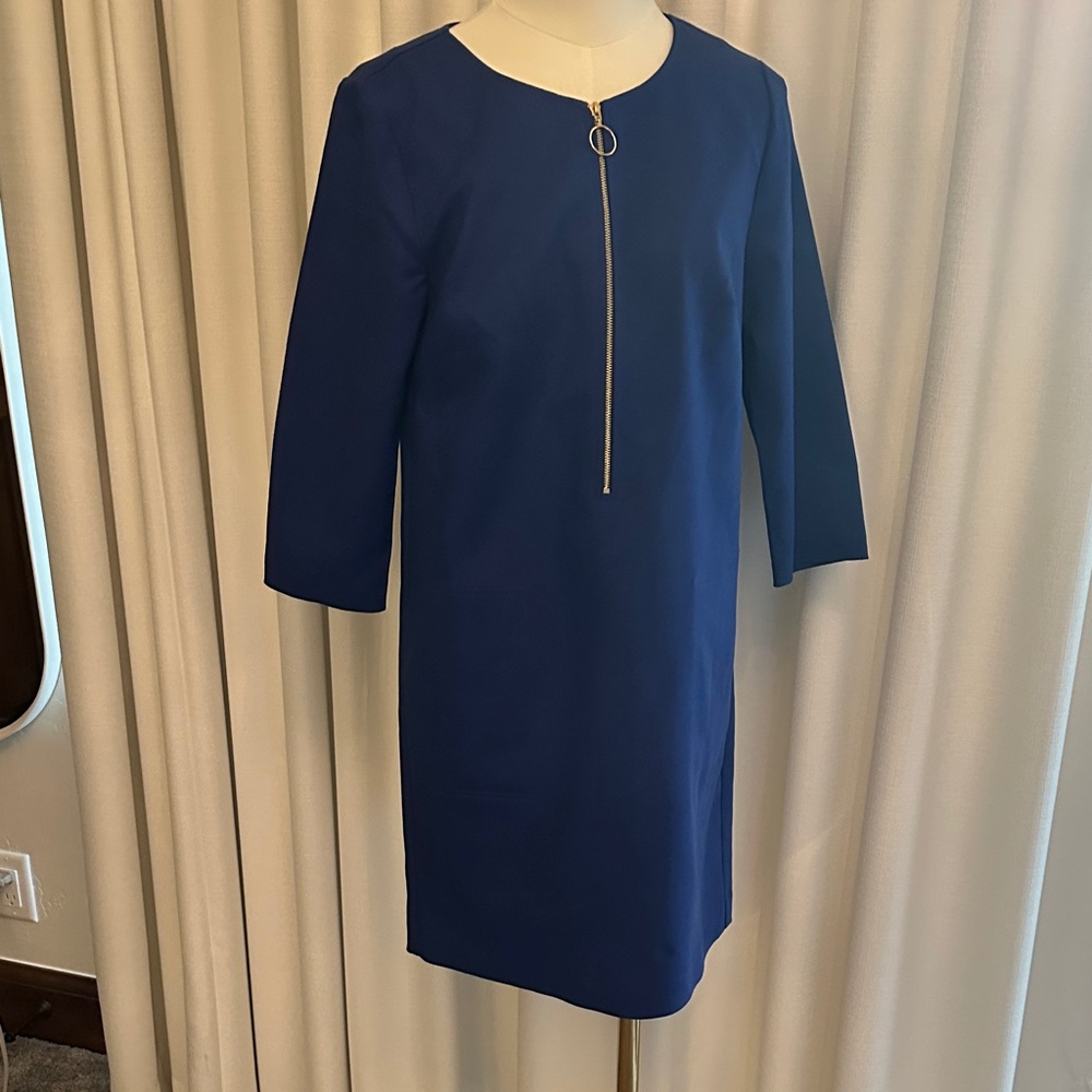 Trina Turk Royal Blue Long Sleeve Dress